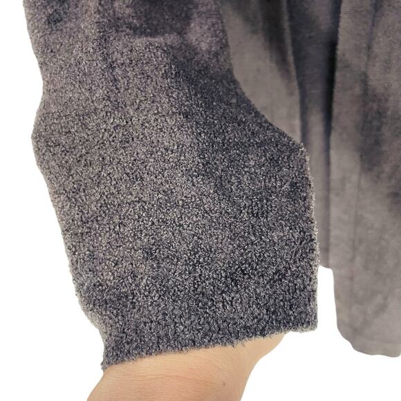 BAREFOOT DREAMS CozyChic Lite Coastal Hooded Open Cardigan in Cocoa 3X Style 480 - Picture 5 of 8